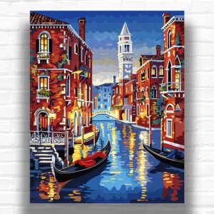 Venice at Night Italy - Paint by Numbers Italy Scene