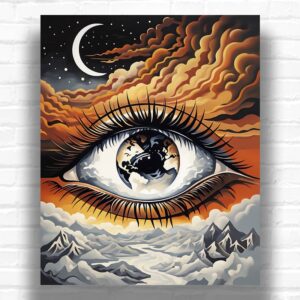 A Tear in My Eye Paint by Numbers – Emotional Surreal Art