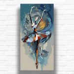 Abstract Ballet Dancer - Large Abstract Paint by Numbers