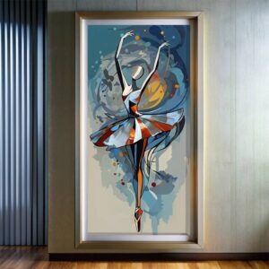 Abstract Ballet Dancer Paint by Numbers Kit – Very Large Canvas Art