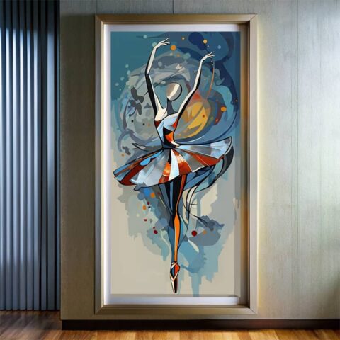 Abstract Ballet Dancer Paint by Numbers Kit – Very Large Canvas Art