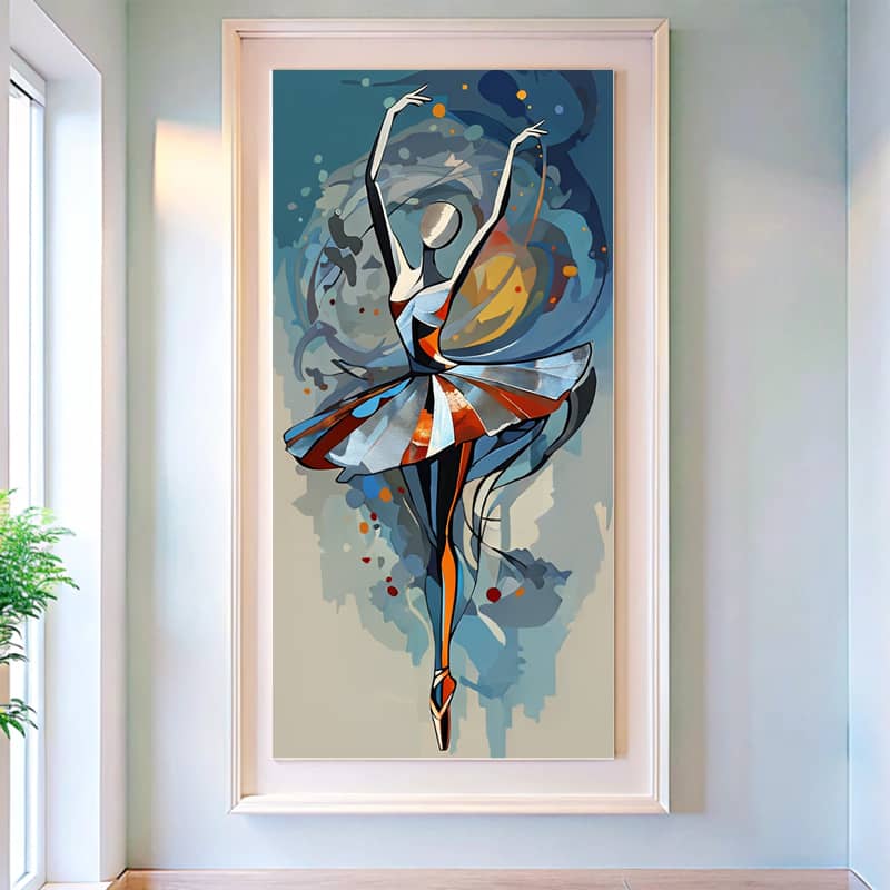 Abstract Ballet Dancer Paint by Numbers – Very Large Canvas Art