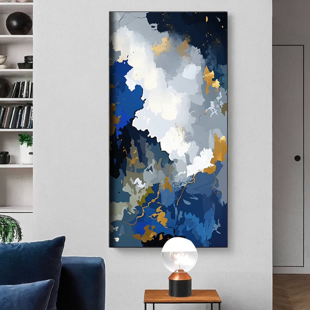 Abstract Clouds Painting Paint by Number Kit – Large Vertical Canvas