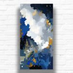 Abstract Clouds Painting Paint by Number – Large Vertical Canvas