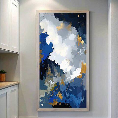 Abstract Clouds Painting Paint by Numbers – Large Vertical Canvas