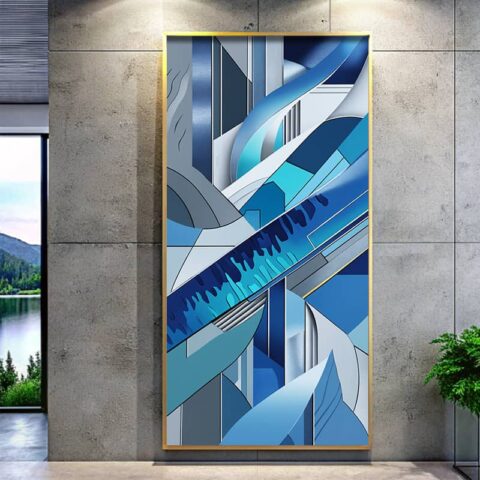 Abstract Contemporary Art Paint by Numbers – Extra Large Geometric Canvas