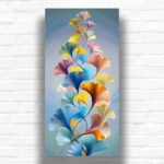 Abstract Ginkgo Leaf Paint by Number - Large Canvas Colorful Botanical Art
