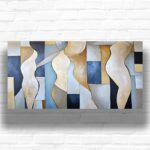 Abstract Human Form Paint by Number – Largest Horizontal Canvas Art