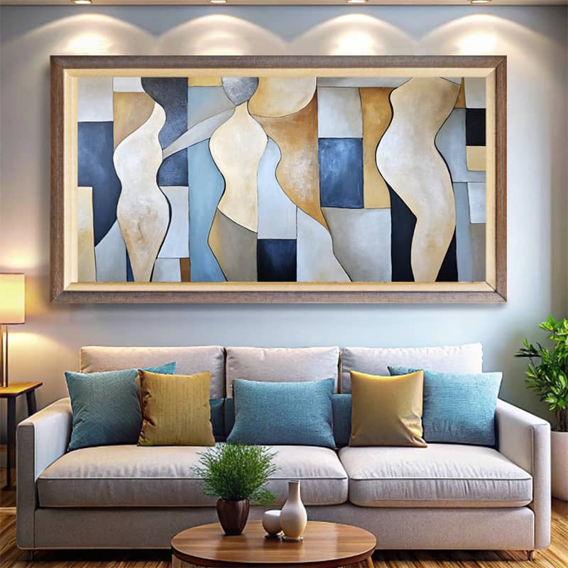 Abstract Human Form Paint by Numbers Kit – Largest Horizontal Canvas Art