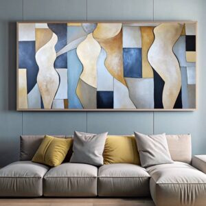 Abstract Human Form Paint by Numbers – Largest Horizontal Canvas Art