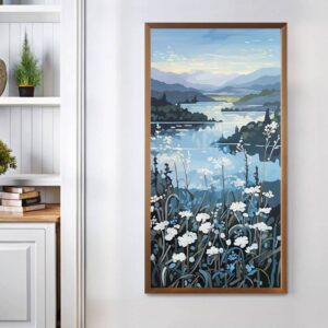 Abstract Wild Flowers Paint by Numbers - Extra Large Vertical Canvas Artwork