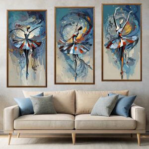 Ballerina Abstract 3 Panel - Paint by Numbers