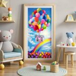 Balloon House Paint by Numbers – Extra Large Canvas Fantasy Wall Art