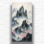 China Countryside Village Paint by Numbers Kit – Large Canvas Oriental Art