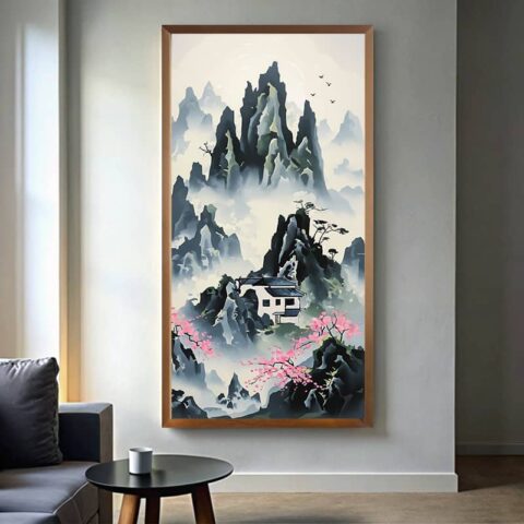 China Countryside Village Paint by Numbers – Large Canvas Oriental Art