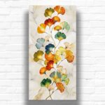 Colored Ginkgo Leaves - Big Paint by Numbers