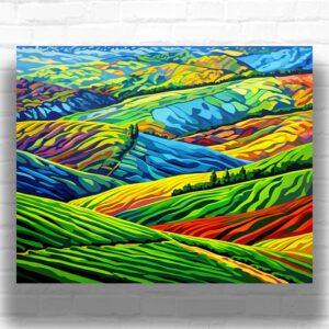 Colorful Hills - Abstract Painting by Numbers