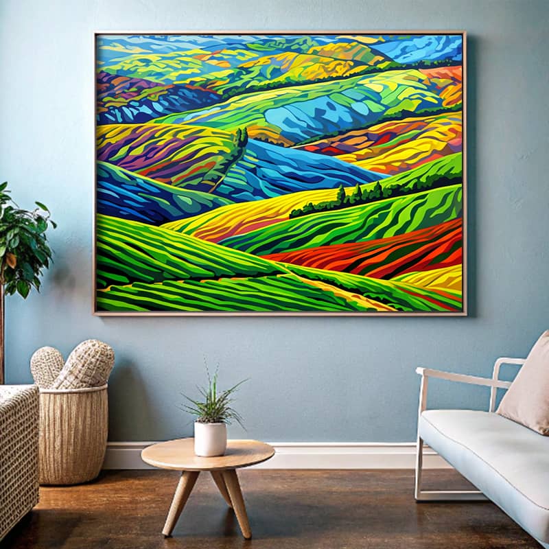 Colorful Hills - Paint by Numbers