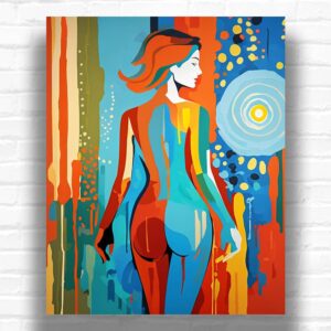 Colorful Woman Silhouette - Paint by Numbers Abstract Art