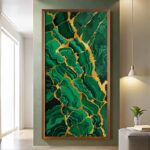 Dark Green and Gold Marble - Extra Large Print Paint by Number