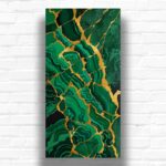 Dark Green and Gold Marble - Extra Large Print Paint by Numbers