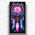 Dream Catcher with Roses - Large Paint by Number Kit