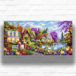 English Country – Oversized Paint by Number Cottage Art