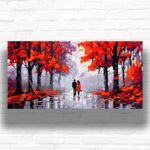 Fall Walk NYC Paint by Number - Large Abstract City Street Scene