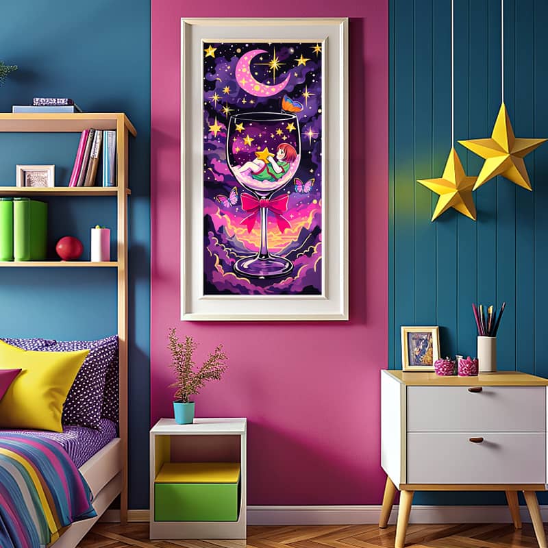 Fantasy Sleep Paint by Numbers Kit – Large Canvas Surreal Dream Art