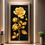 Golden Rose Flower - Paint by Numbers Large Canvas