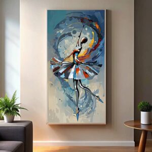 Graceful Ballet Dancer - Large Abstract Paint by Numbers