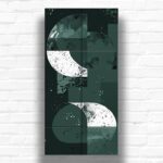 Grey White Geometric Abstract Art Paint by Numbers Kit – Large Vertical Canvas