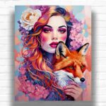 Lady and Fox - Paint by Numbers Woman