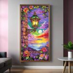 Lantern with Flowers Painting by Numbers – Extra Large Canvas Art