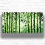 Large Bamboo Wall Art – Big Canvas Paint by Numbers for Zen Home Decor