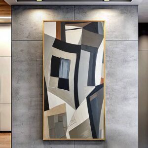 Large Modern Abstract Painting – Paint by Numbers Geometric Art