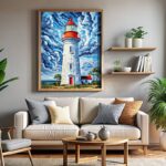 Lonely Lighthouse at Sea - Paint by Numbers Kits