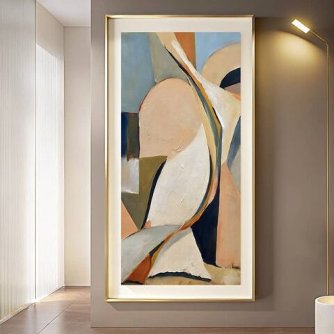 Mid Century Abstract Art Paint by Numbers – Large Size Modern Decor