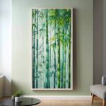 Misty Bamboo Forest Paint by Numbers – Large Size Canvas Nature Art