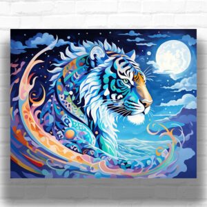 Moon Tiger - Tiger Paint by Numbers
