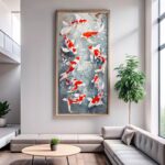 Red White Koi Fish - Large Size Paint by Numbers Kits