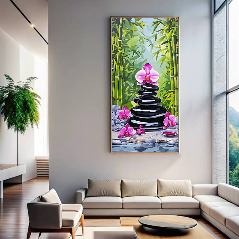Spa Zen Paint by Number – Extra Large Vertical Canvas Art