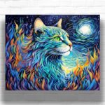 The Celestial Maine Coon - Cat Paint by Number Kits