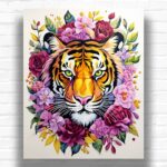 Tiger Flowers - Paint by Numbers Tiger
