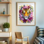 Tiger Flowers - Tiger Paint by Numbers