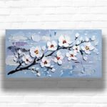 White Blooming Branches - Large Paint by Numbers Kits