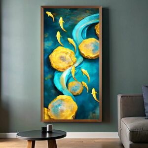 Yellow Koi Fish - Extra Large Paint by Numbers Canvas