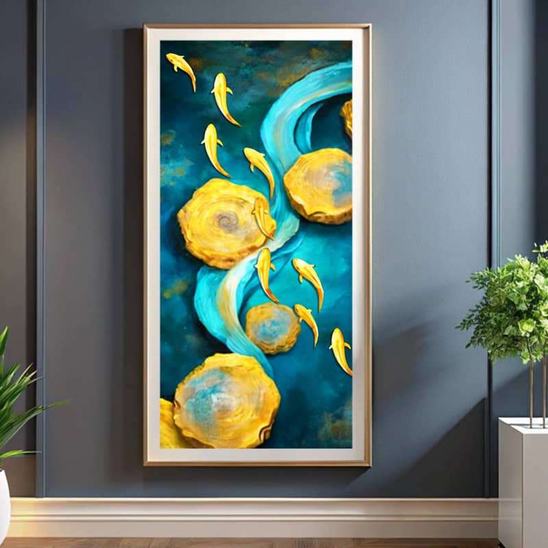 Yellow Koi Fish - Large Paint by Number Kit