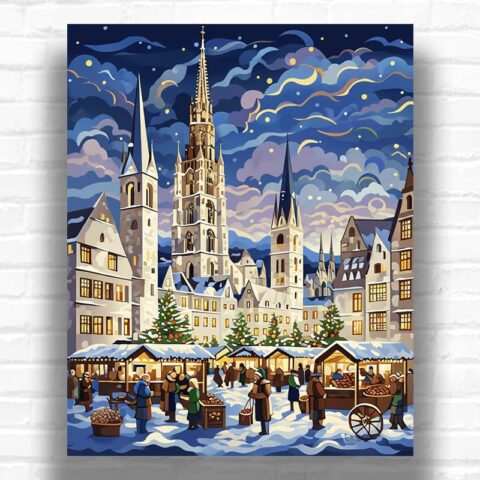 Christmas Market in Nuremberg - Paint by Numbers City