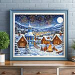 Christmas Village Fireworks - Paint by Numbers Kit